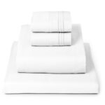 Mellanni Queen Sheets Set - 4 PC Iconic Collection Bedding - Hotel Luxury, Extra Soft, Cooling Bed Sheets - Wrinkle, Fade, Stain Resistant (Queen, White)