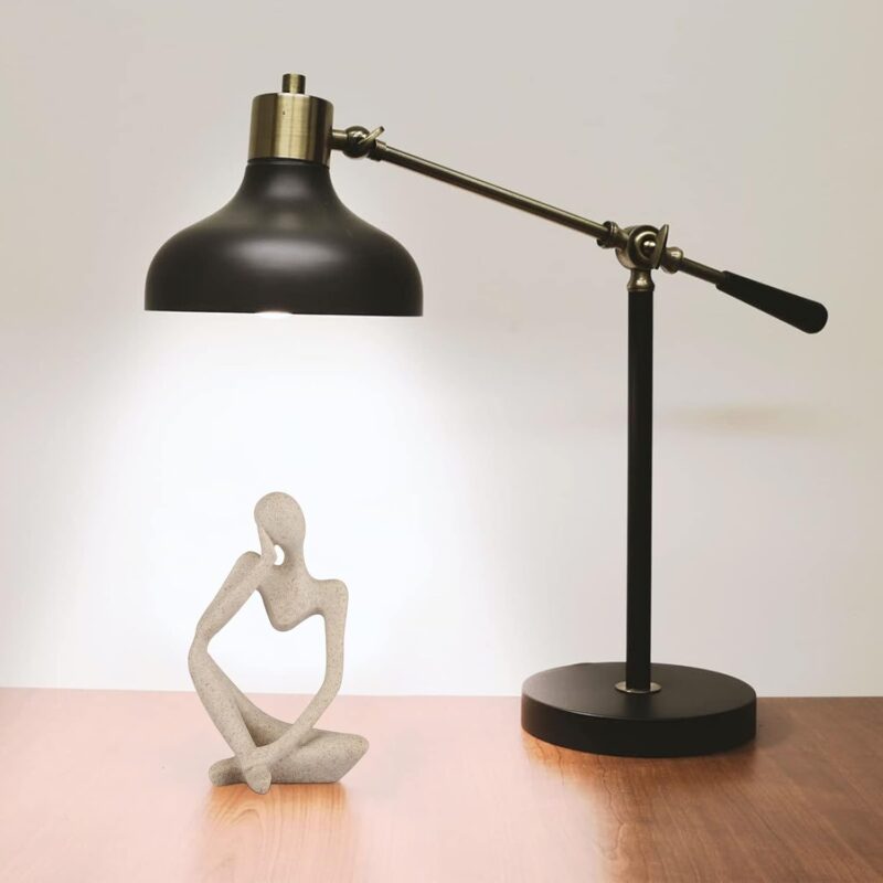 Sandstone Resin Thinker Style Abstract Sculpture Statue Collectible Figurines Home Office Bookshelf Desktop Decor(Small Sandstone,Left) - Image 3
