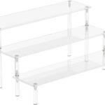 Acrylic Display Risers, 3 Tier Perfume Organizer Stand, Clear Cupcake Stand Holder, Large Shelf Risers for Figures, Dessert Shelves for Party, Riser Stand for Decoration and Organizer