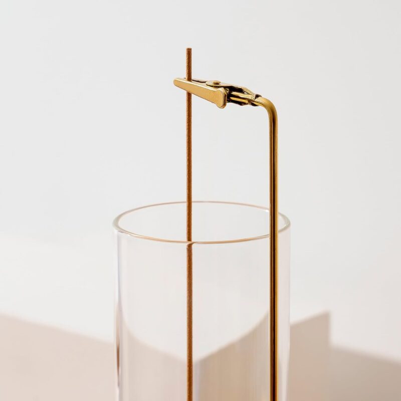 Incense Holder for Sticks, Anti-Ash Flying Incense Burner with 30 Incense Sticks, Detachable Glass Ash Catcher (Wood, Brown) - Image 5