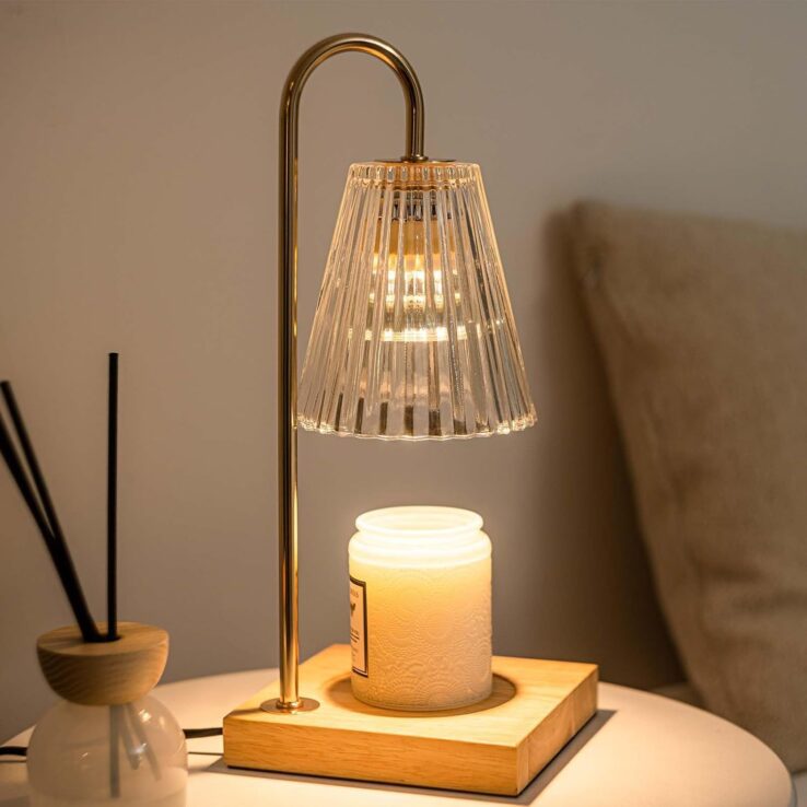 Candle Warmer Lamp with Timer Dimmer, Mothers Day Birthday Gifts for Mom Women Friend Sister, House Warming Gifts New Home Decor, Wax Melt Warmer with 2 Bulbs for Jar Candles