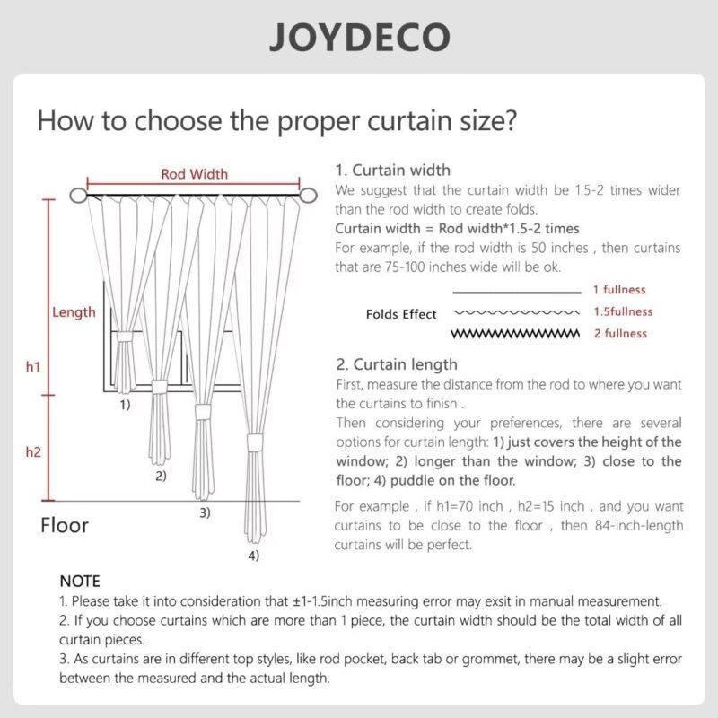 Joydeco Natural Linen Curtains 84 inch Length 2 Panels Set Burg 100% Blackout Long Drapes for Bedroom Living Room Black Out Darkening Curtain Thermal Insulated Back tab Rod Pocket(52x84 inch,Linen) - Image 9