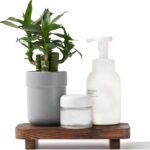 Wood Risers for Decor Display, Bathroom Counter Sink Decor, Dish Soap Tray Wood Tray for Kitchen Counter, Small Wooden Soap Stand, Wood Soap Pedestal, Soap Dispenser Stand Modern Farmhouse