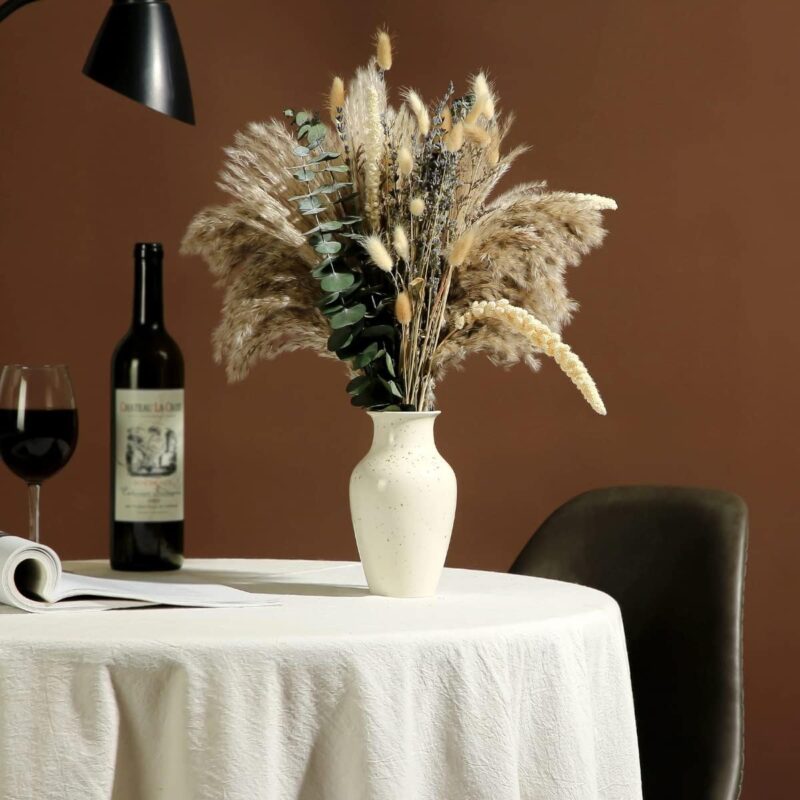 Dried Flowers Bouquet, 17" Dried Pampas Grass Decor Inc Lavender Eucalyptus DIY Floral Arrangements for Home Office Decoration,Wedding centerpieces - Image 4