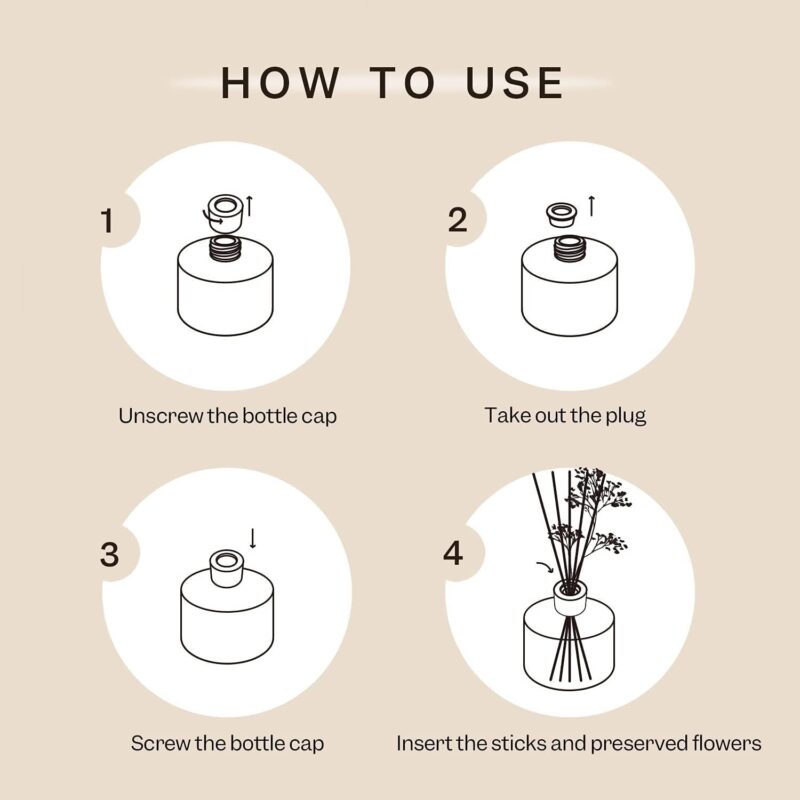 Cocorrína Reed Diffuser Set, 6.7 oz Clean Linen Scented Diffuser with Sticks Home Fragrance Reed Diffuser for Bathroom Shelf Decor - Image 7