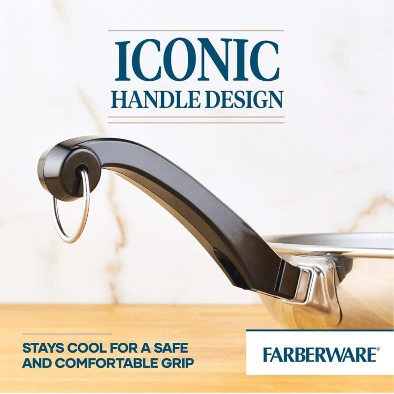 Farberware Classic Stainless Steel Cookware Pots and Pans Set, 15-Piece,50049,Silver - Image 4