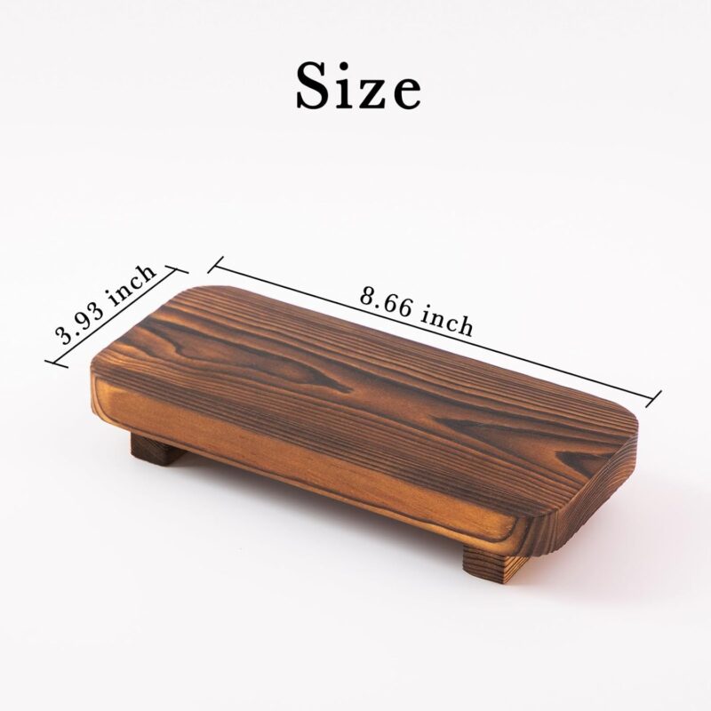 Wood Risers for Decor Display, Bathroom Counter Sink Decor, Dish Soap Tray Wood Tray for Kitchen Counter, Small Wooden Soap Stand, Wood Soap Pedestal, Soap Dispenser Stand Modern Farmhouse - Image 2