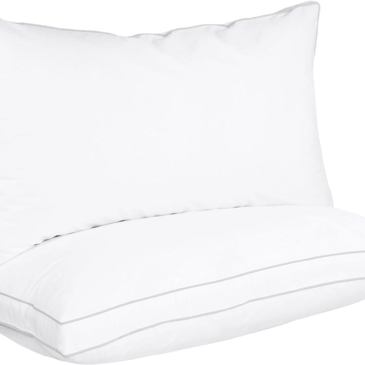 Utopia Bedding Bed Pillows for Sleeping King Size (White), Set of 2, Cooling Hotel Quality, Gusseted Pillow for Back, Stomach or Side Sleepers