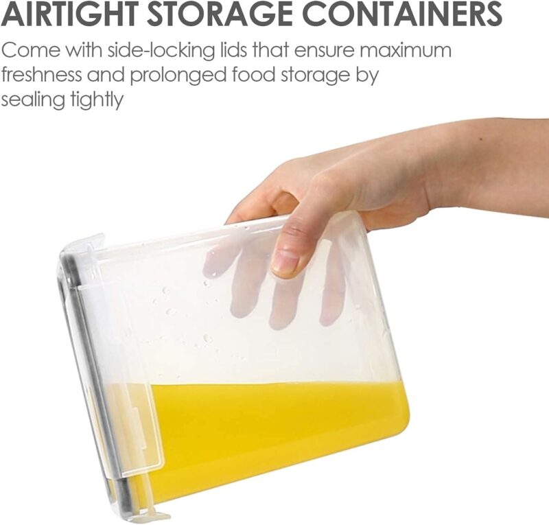 Airtight Food Storage Containers with Lids, Vtopmart 24 pcs Plastic Kitchen and Pantry Organization Canisters for Cereal, Dry Food, Flour and Sugar, BPA Free, Includes 24 Labels，Black - Image 3