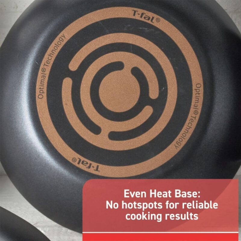 T-fal Signature Nonstick Cookware Set 12 Piece, Oven Broiler Safe 350F, Pots and Pans, Kitchen Cooking Set w/Fry Pans, Saucepans, Saute Pan, Dutch Oven, Griddle, Kitchen, Home, Dishwasher Safe, Black - Image 5