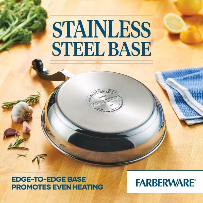 Farberware Classic Stainless Steel Cookware Pots and Pans Set, 15-Piece,50049,Silver - Image 5