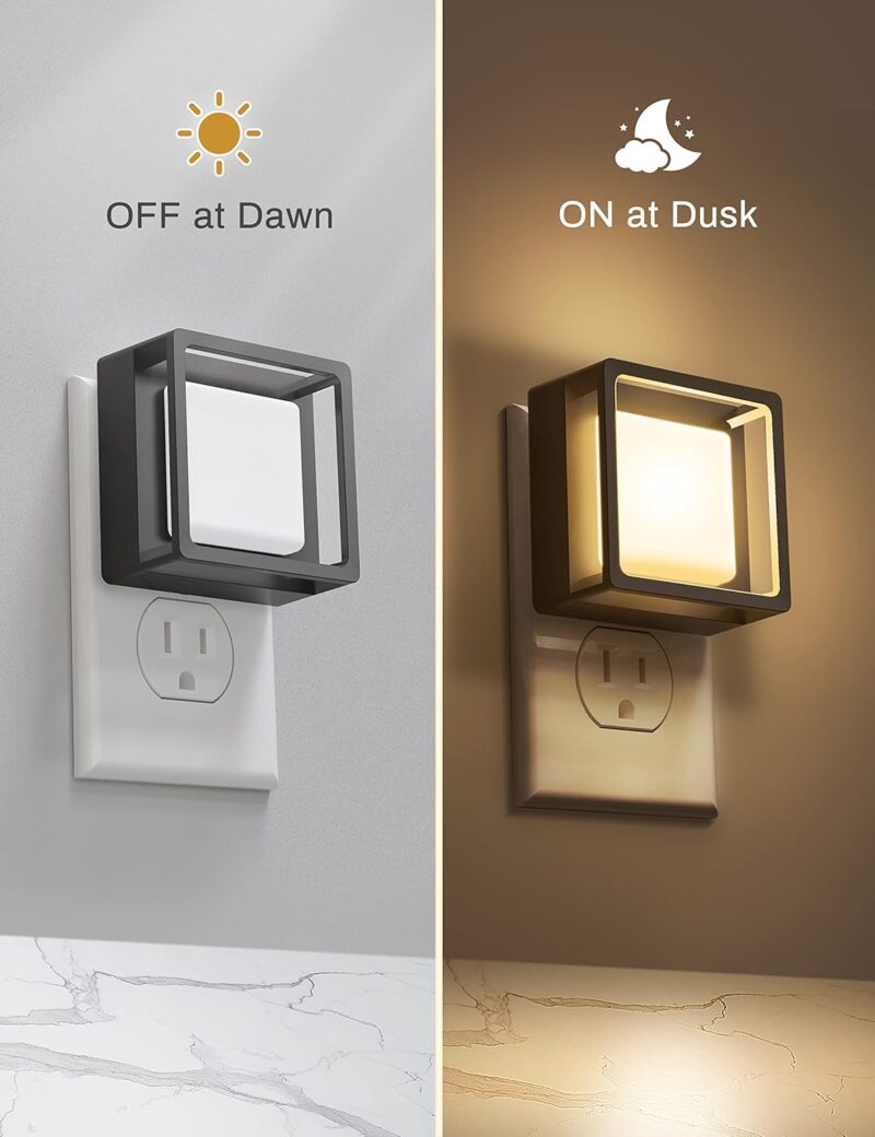 DORESshop LED Night Light, Night Lights Plug Into Wall [2 Pack] with Dusk-to-Dawn Sensor, Dimmable Nightlights, Adjustable Brightness for Bathroom, Hallway, Bedroom,Kids Room,Stairway,Soft White - Image 2