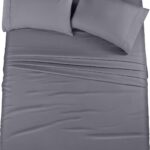 Utopia Bedding Queen Bed Sheets Set - 4 Piece Bedding - Brushed Microfiber - Shrinkage and Fade Resistant - Easy Care (Queen, Grey)
