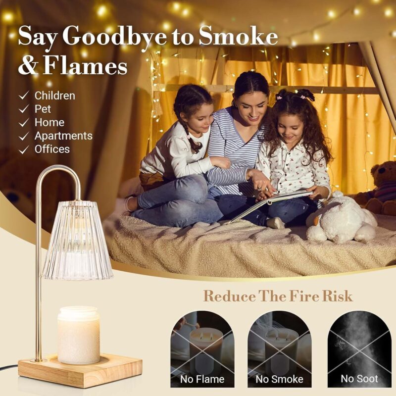 Candle Warmer Lamp with Timer Dimmer, Mothers Day Birthday Gifts for Mom Women Friend Sister, House Warming Gifts New Home Decor, Wax Melt Warmer with 2 Bulbs for Jar Candles - Image 2