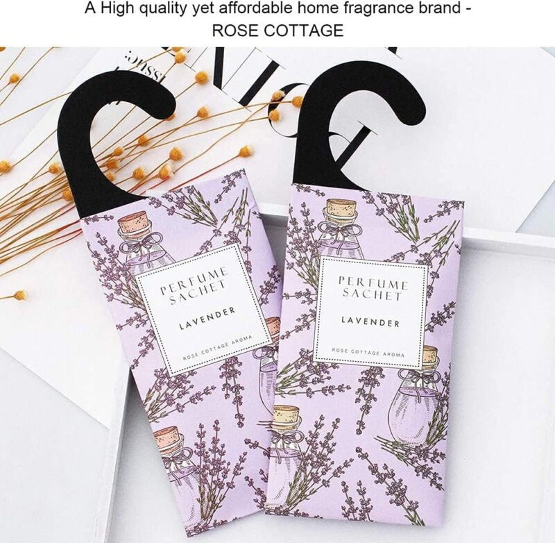 Large 12 Packs Lavender Hanging Closet Deodorizer Air Freshener Long Lasting Scented Sachets Smell Goods for House - Image 6