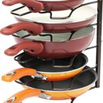 Deco Brothers Pan Organizer Rack for Kitchen Cabinet and Counter, Bronze