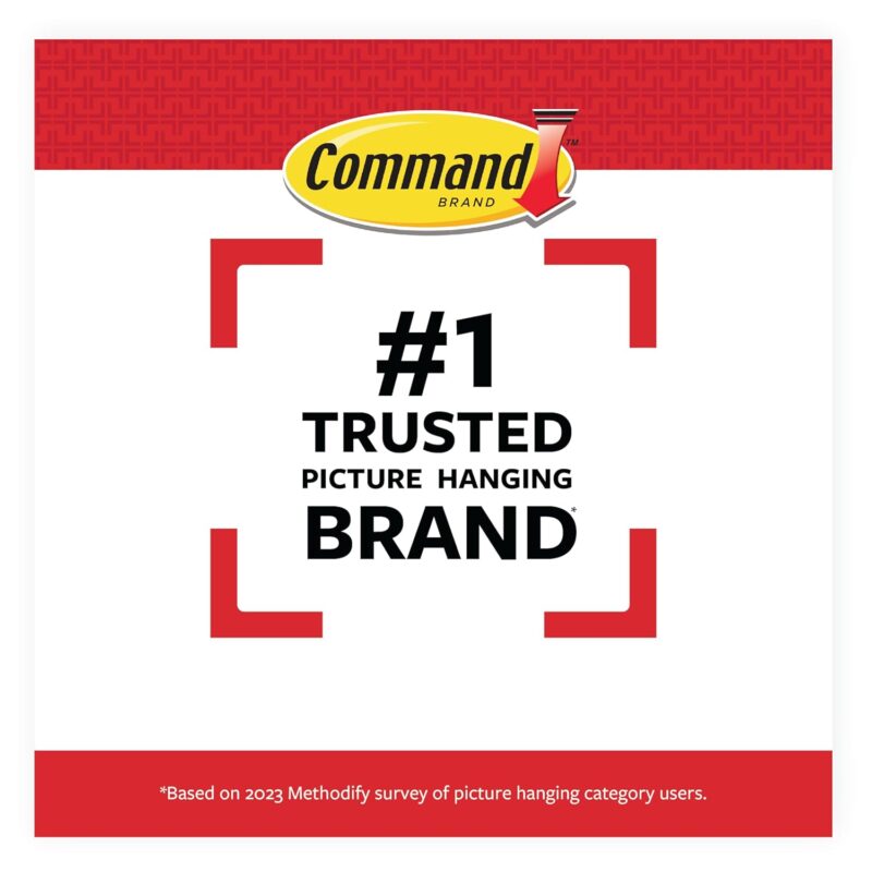 Command 15 lb Large Picture Hanging Strips 14 Pairs (28 Command Strips), Damage Free Picture Hangers, No Tools Wall Hangers for Home Decor, White Adhesive - Image 6
