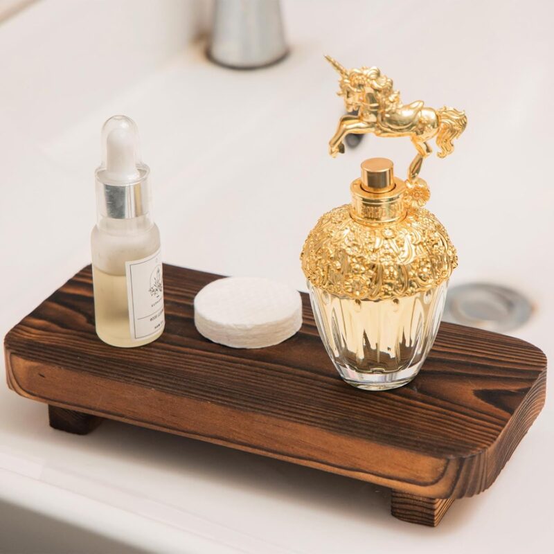 Wood Risers for Decor Display, Bathroom Counter Sink Decor, Dish Soap Tray Wood Tray for Kitchen Counter, Small Wooden Soap Stand, Wood Soap Pedestal, Soap Dispenser Stand Modern Farmhouse - Image 5