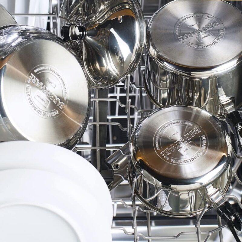 Farberware Classic Stainless Steel Cookware Pots and Pans Set, 15-Piece,50049,Silver - Image 13