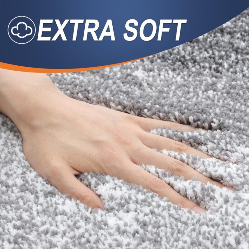OLANLY Bathroom Rugs Mat 30x20, Extra Soft Absorbent Microfiber Bath Rugs, Rubber Backing, Quick Dry, Machine Washable Bath Mats for Bathroom Floor, Tub, Shower and Home Decor Accessories, Grey - Image 3