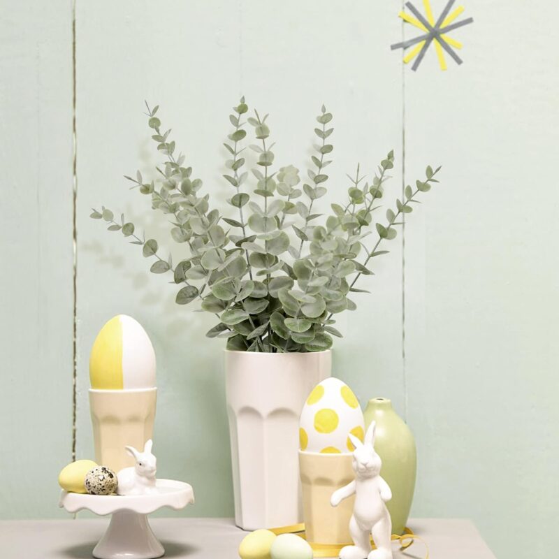 18pcs Eucalyptus Stems Artificial Eucalyptus Leaves Stems Artificial Fake Flowers for Home Office Flowers Bouquet Centerpiece Wedding Decoration Christmas Decor 2024 - Image 5