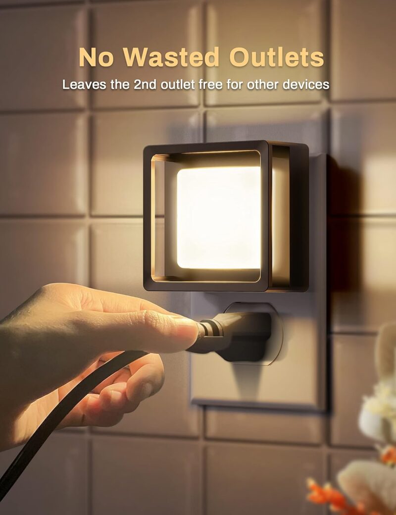 DORESshop LED Night Light, Night Lights Plug Into Wall [2 Pack] with Dusk-to-Dawn Sensor, Dimmable Nightlights, Adjustable Brightness for Bathroom, Hallway, Bedroom,Kids Room,Stairway,Soft White - Image 4