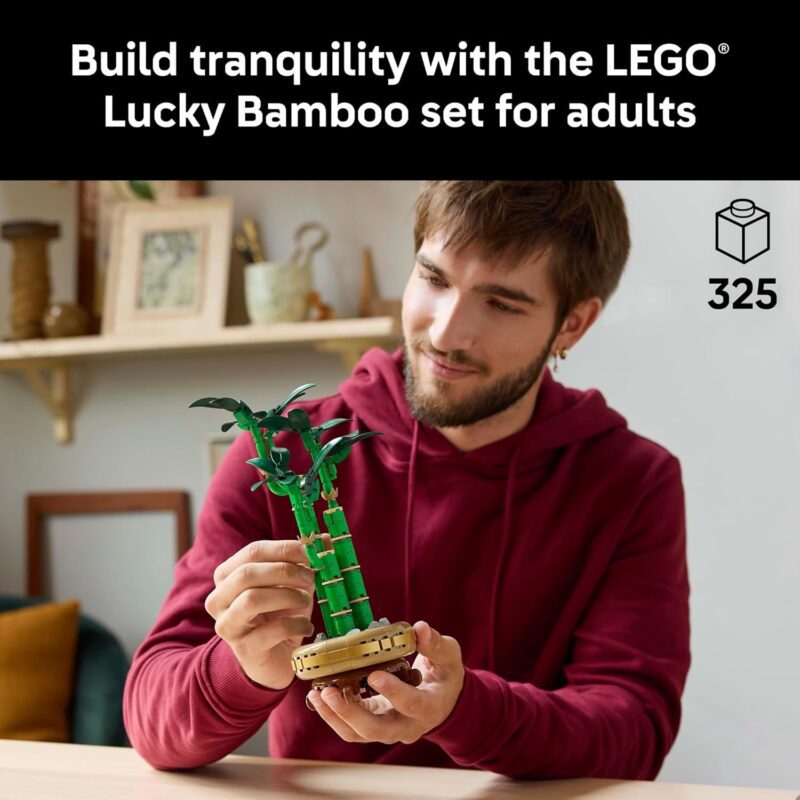 LEGO Botanicals Lucky Bamboo Building Set - Artificial Plant for Indoor Home Décor, Adults Ages 18+ - Fake Plant Decoration for Table, Desk, Office - Gift for Mother's Day - 10344 - Image 2