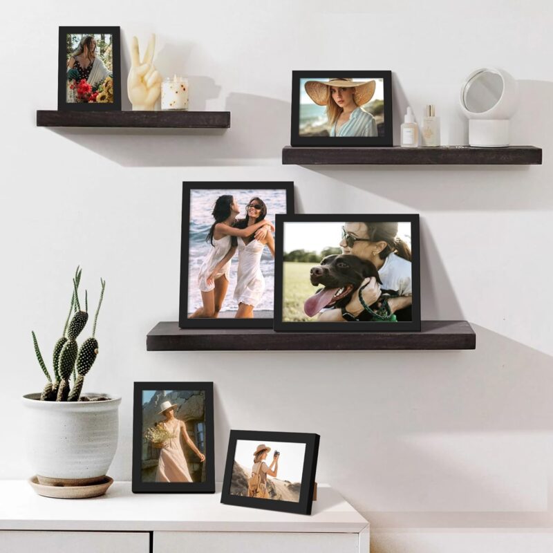 upsimples 10 Pack Picture Frames Collage Wall Decor for Mounting or Tabletop Display, Photo Gallery Frame Set for Family, Multi Sizes Including 8x10, 5x7, 4x6, Black - Image 5