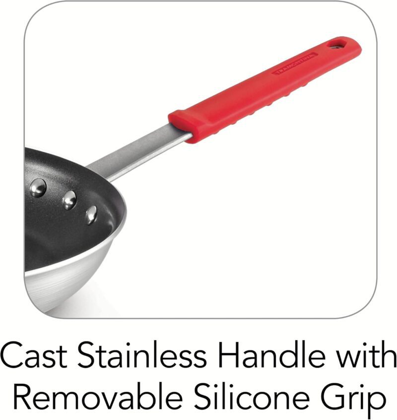 Tramontina Professional 10-Inch Non Stick Frying Pan, Heavy-Gauge Aluminum Skillet with Reinforced Nonstick Coating, Red Handle, Dishwasher and Oven Safe - Image 4