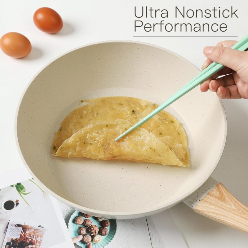 16PCS Pots and Pans Set Non Stick Cookware Set Nonstick with Cooking Set (white, 16pieces) - Image 4