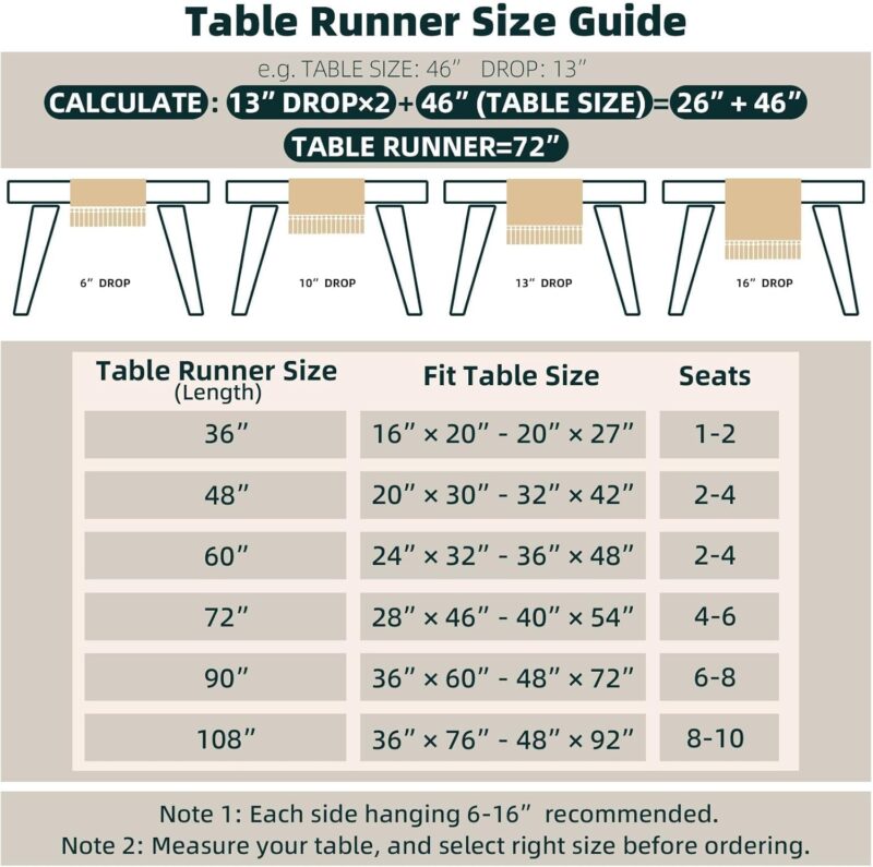 FEXIA Boho Table Runner for Christmas Home Decor with Tassels 72 Inches Long Farmhouse Rustic Table Runner Macrame Burlap Table Decoration for Living Room Bridal Shower(12x72 Inches) - Image 3