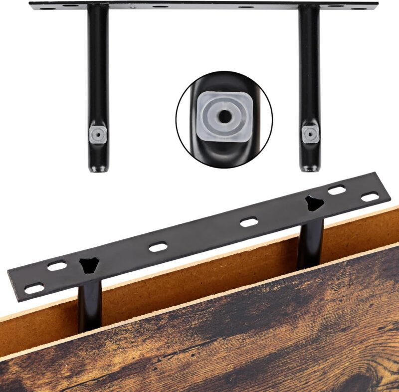 Fixwal 15.8in Floating Shelves, Rustic Wood Finish Wall Shelves Set of 4, Shelves for Wall Decor, with Invisible Brackets for Bathroom, Living Room,Bedroom and Kitchen(Rustic Brown) - Image 4