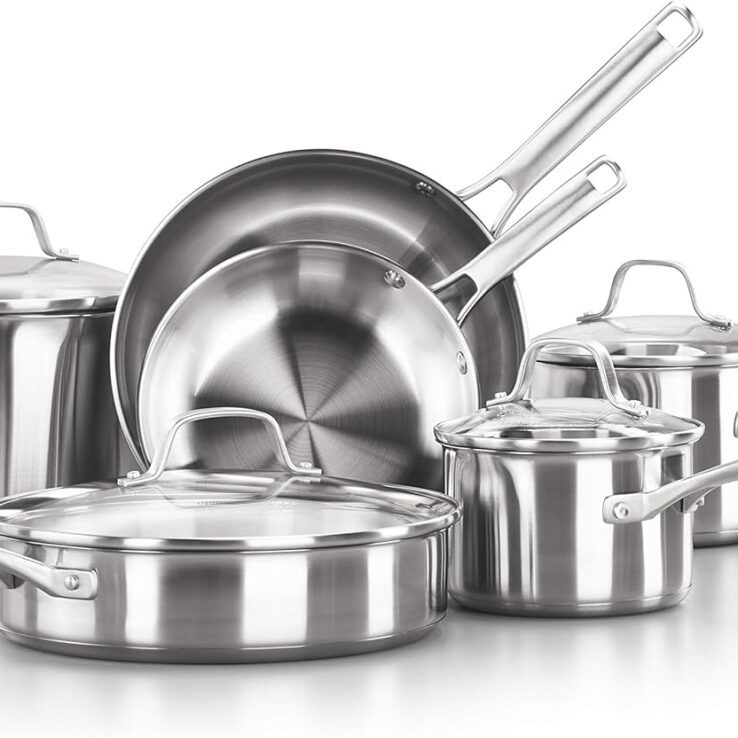 Calphalon Classic™ Stainless Steel 10-Piece Cookware Set