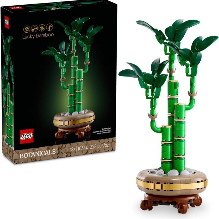 LEGO Botanicals Lucky Bamboo Building Set - Artificial Plant for Indoor Home Décor, Adults Ages 18+ - Fake Plant Decoration for Table, Desk, Office - Gift for Mother's Day - 10344