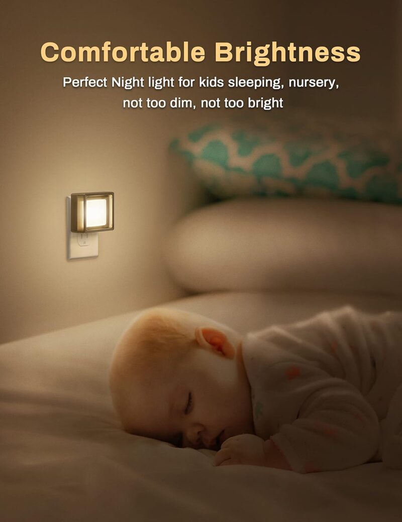 DORESshop LED Night Light, Night Lights Plug Into Wall [2 Pack] with Dusk-to-Dawn Sensor, Dimmable Nightlights, Adjustable Brightness for Bathroom, Hallway, Bedroom,Kids Room,Stairway,Soft White - Image 7