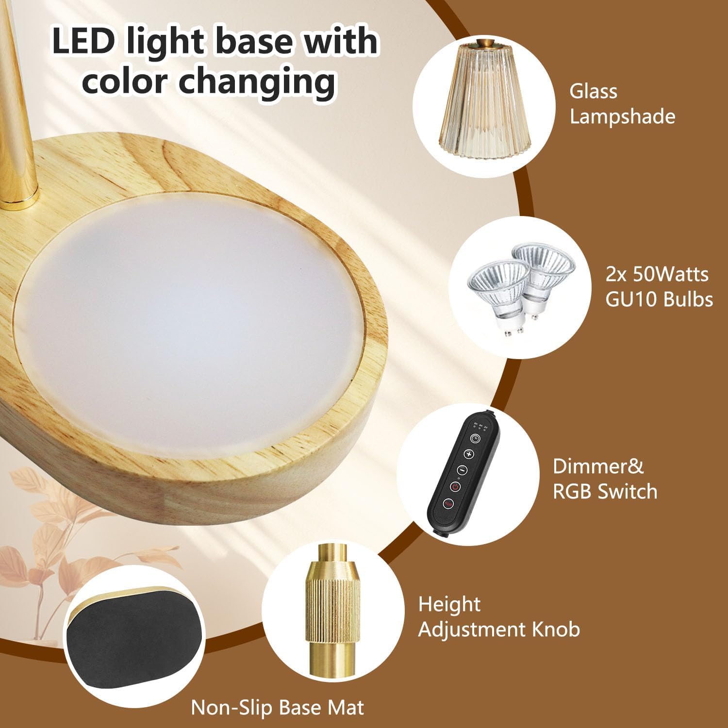 Candle Warmer Lamp with 8 Colors LED Changing,with Timer Dimmer Adjustable Height,Mothers Day Gifts,Vintage Home Decor - Image 7