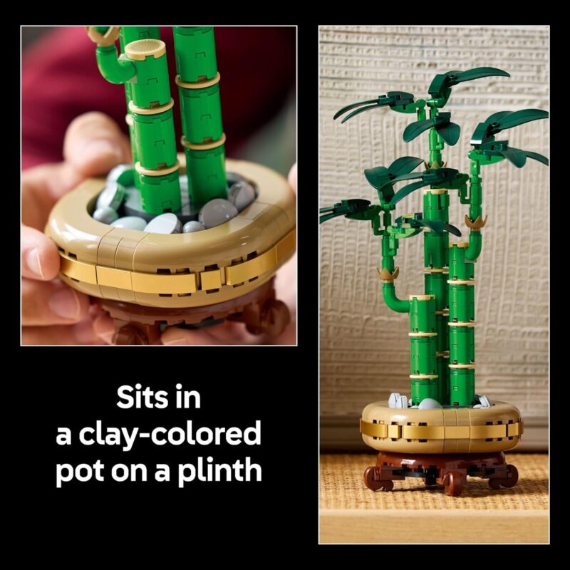 LEGO Botanicals Lucky Bamboo Building Set - Artificial Plant for Indoor Home Décor, Adults Ages 18+ - Fake Plant Decoration for Table, Desk, Office - Gift for Mother's Day - 10344 - Image 5