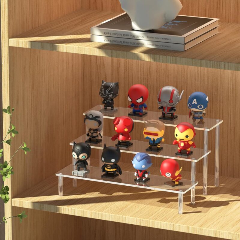 Acrylic Display Risers, 3 Tier Perfume Organizer Stand, Clear Cupcake Stand Holder, Large Shelf Risers for Figures, Dessert Shelves for Party, Riser Stand for Decoration and Organizer - Image 7