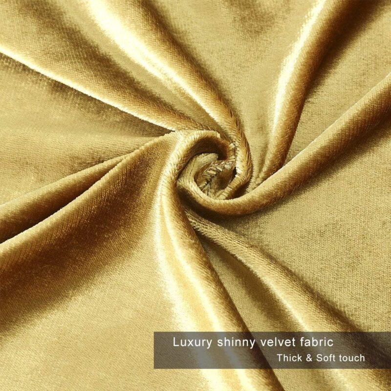 GIGIZAZA Gold Velvet Decorative Throw Pillow Covers,18x18 Pillow Covers for Couch Sofa Bed 2 Pack Soft Cushion Covers - Image 4