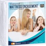 Utopia Bedding Zippered Mattress Encasement Queen, 100% Waterproof Bed Bug and Dust Mite Proof Mattress Protector, Absorbent Six-Sided Mattress Cover