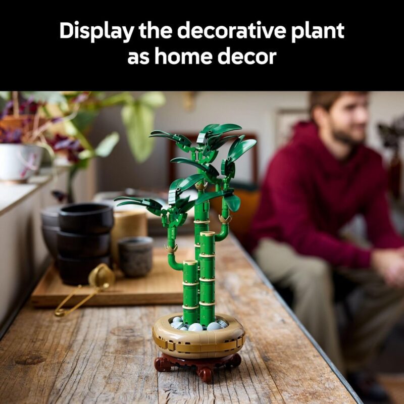 LEGO Botanicals Lucky Bamboo Building Set - Artificial Plant for Indoor Home Décor, Adults Ages 18+ - Fake Plant Decoration for Table, Desk, Office - Gift for Mother's Day - 10344 - Image 6