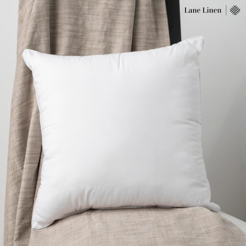 LANE LINEN 4 Pack 18x18 White Throw Pillow Inserts for Decorative Pillow Covers, Couch Pillows for Living Room, Fluffy Pillows for Bed - Image 8