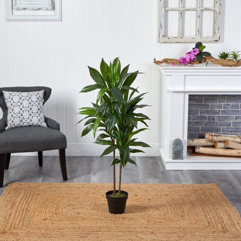 Nearly Natural 48" Dracaena Silk Plant (Real Touch) Green - Image 5