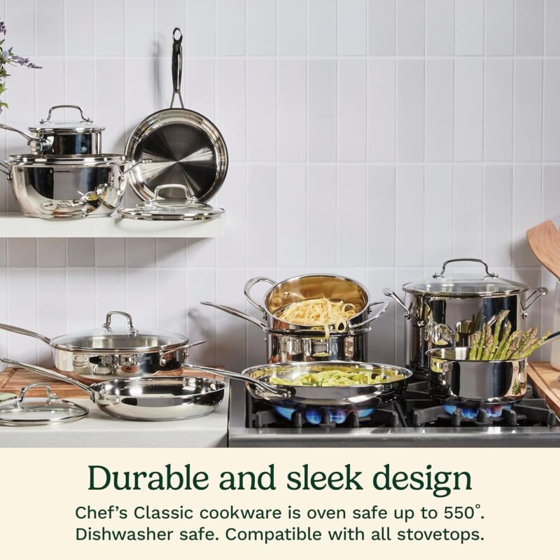 Cuisinart 1.5 Quart Saucepan w/Cover, Chef's Classic Stainless Steel Cookware Collection, 719-16 - Image 5