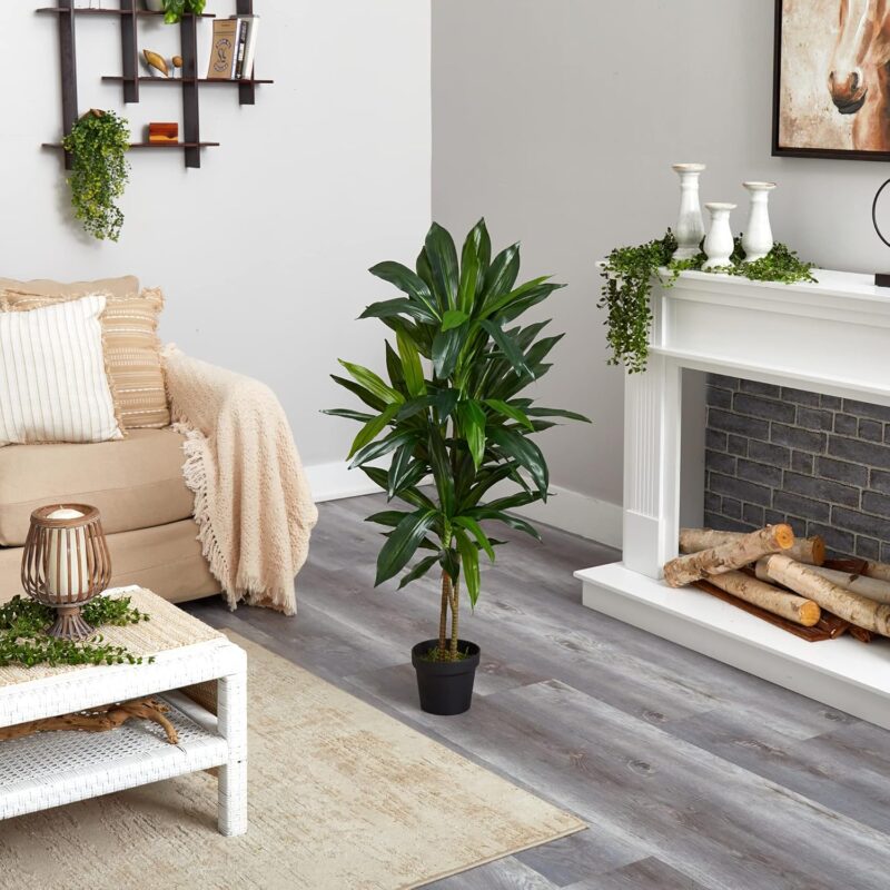 Nearly Natural 48" Dracaena Silk Plant (Real Touch) Green - Image 8
