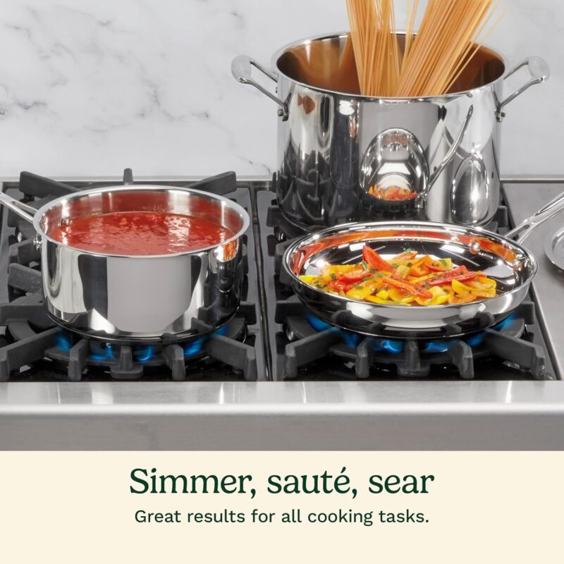 Cuisinart 7-Piece Cookware Set, Chef's Classic Stainless Steel Collection, 77-7P1 - Image 4