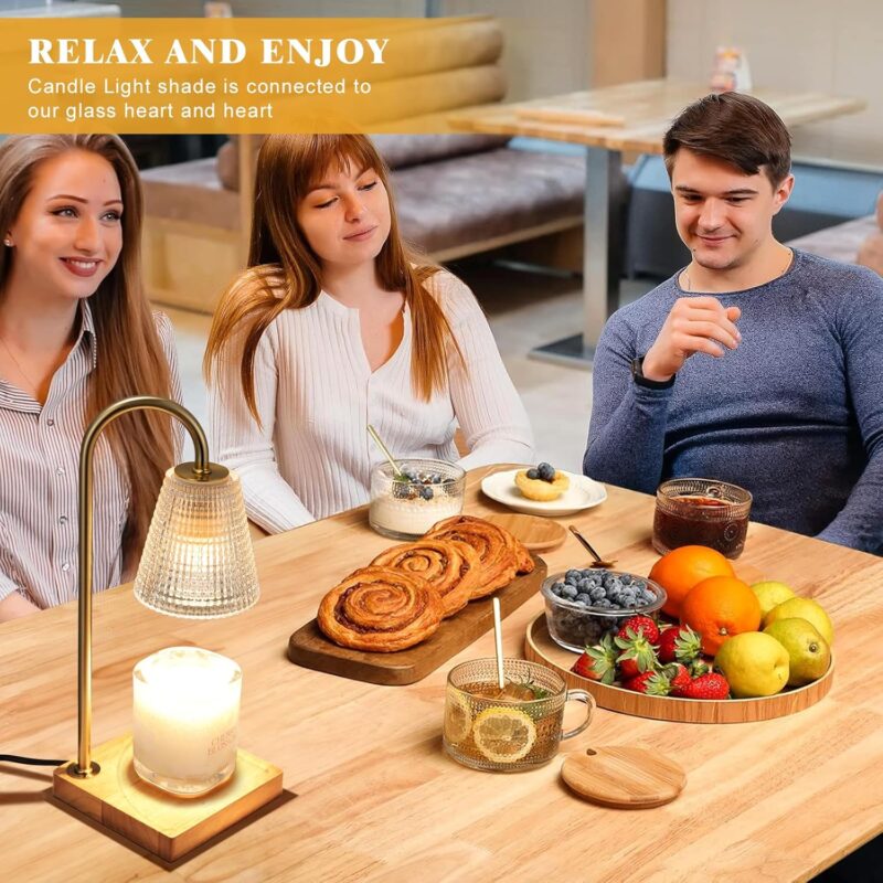 Hong-in Candle Warmer Lamp with Timer Dimmer,Mothers Day Birthday Gifts for Women Mom,House Warming Gifts New Home Room Decor,Wax Warmer for Scented Wax Jar Candles - Image 8