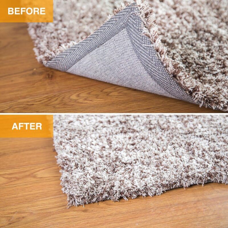 Home Techpro Vacuum Tech Rug Pad Gripper for Hardwood Floors No Damage, New Materials to Non Slip Rug Pads, Under Rug Carpet Tape : Keep Your Rug in Place & Make Corner Flat - Image 4