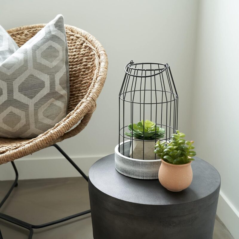 Rustic Farmhouse Lantern Decor Set of 2 - Stylish Decorative Lanterns for Your Living Room, Fireplace Mantle or Kitchen Dining Table - Modern Upscale Beauty for Your Entire Home - Image 6