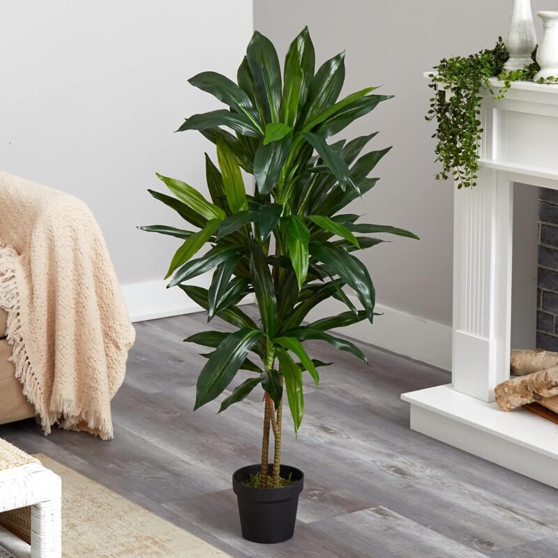 Nearly Natural 48" Dracaena Silk Plant (Real Touch) Green - Image 2